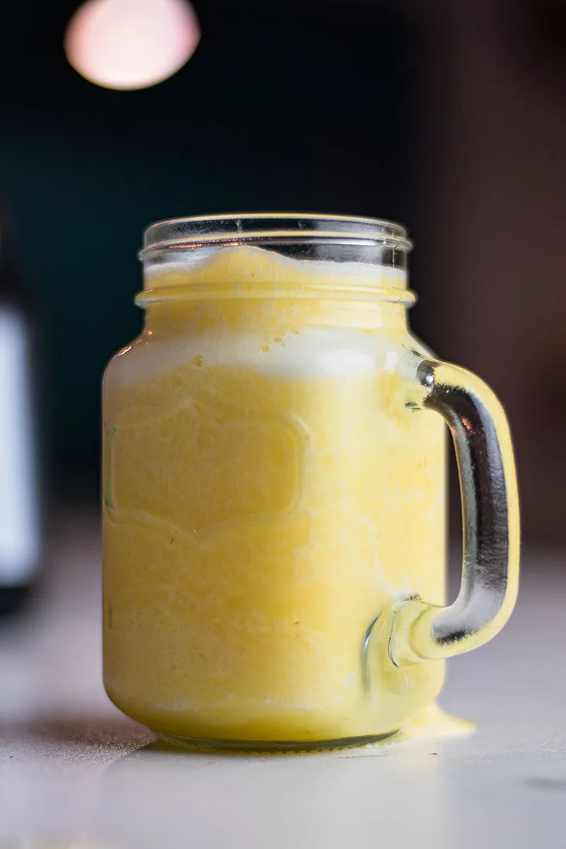 Smoothie natural en leche